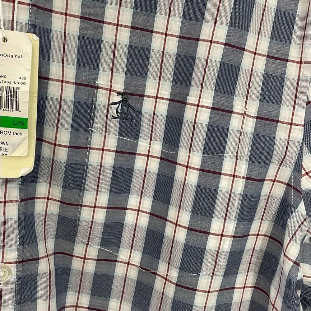 Original Penguin Blue and White Checkered Shirt - Picture 2 of 6
